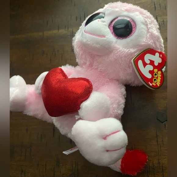 •NEW•TY Beanie Boos Valentine Monkey Gigi 6” - Picture 3 of 8